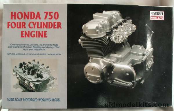 Minicraft 1/3 Honda 750 Four Cylinder Motorcycle Engine Motorized, 11202 plastic model kit